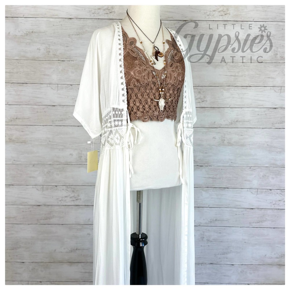 White Nights Beach Kimono Maxi Dress - Picture 2 of 12